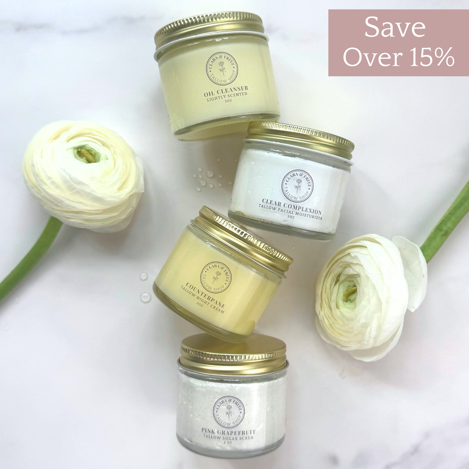 Capsule Skincare Kit with four facial products and a save over 15% offer.