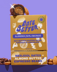 Date Better Snacks Almond Java Crunch - Dairy-Free, Gluten-Free, Vegan Chocolate Alternative with Almond Butter and Espresso Beans.