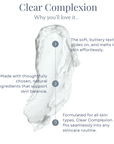 Clear Complexion Whipped Tallow Facial Moisturizer with buttery texture and natural ingredients for all skin types.