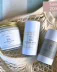 Sun-kissed Trio by Clara & Fritz with Summer Balm, Summer Stick, and Anywhere Balm, save 20% on ultimate sun care set.