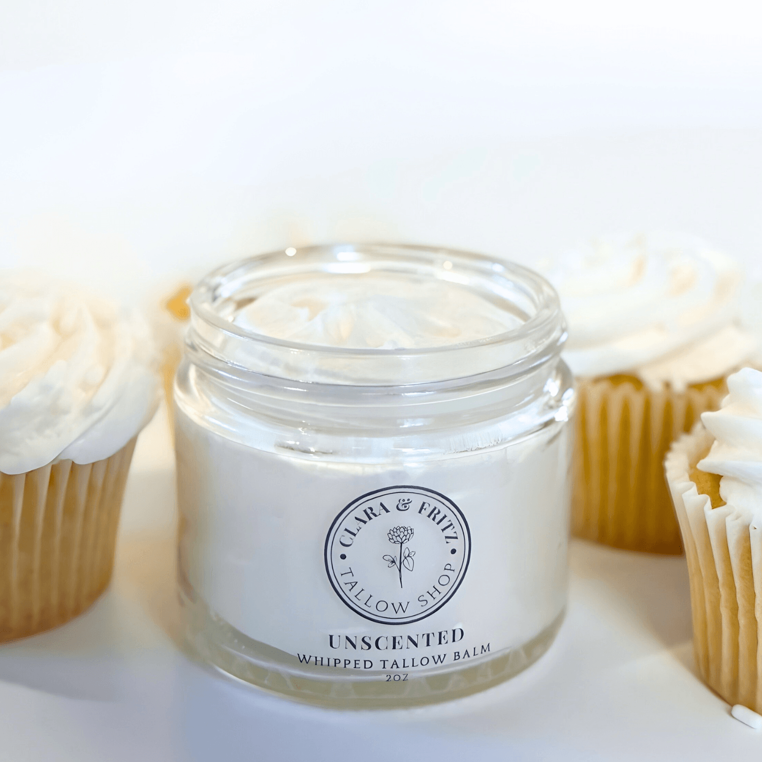 Unscented Whipped Tallow Balm | Pure Skincare | Clara and Fritz