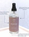 Bottle of Lavender Hydrosol for Facial Use, non-toxic floral water.