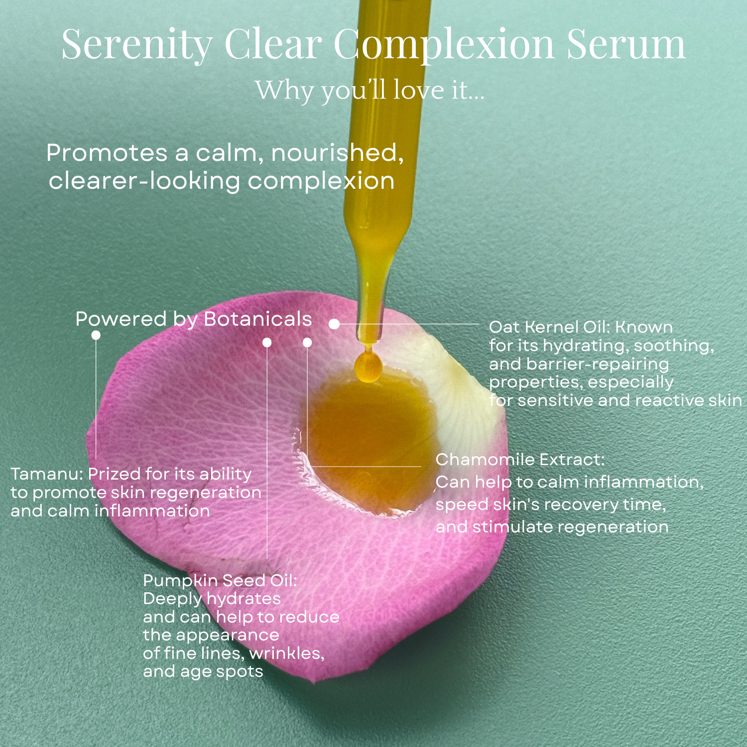 Serenity Clear Complexion Facial Serum | Calm, Nourish & Restore
