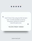 Tallow Lip Balm Review from Lip Balm Set
