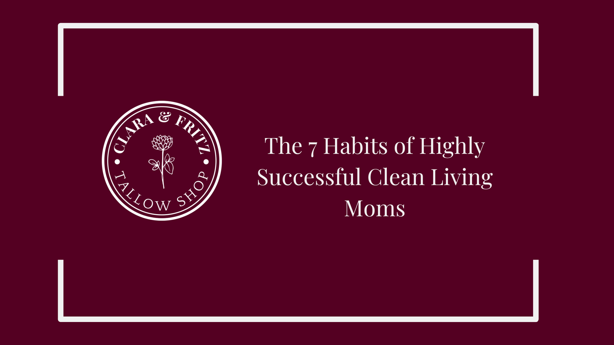 The 7 Habits of Highly Successful Clean Living Moms