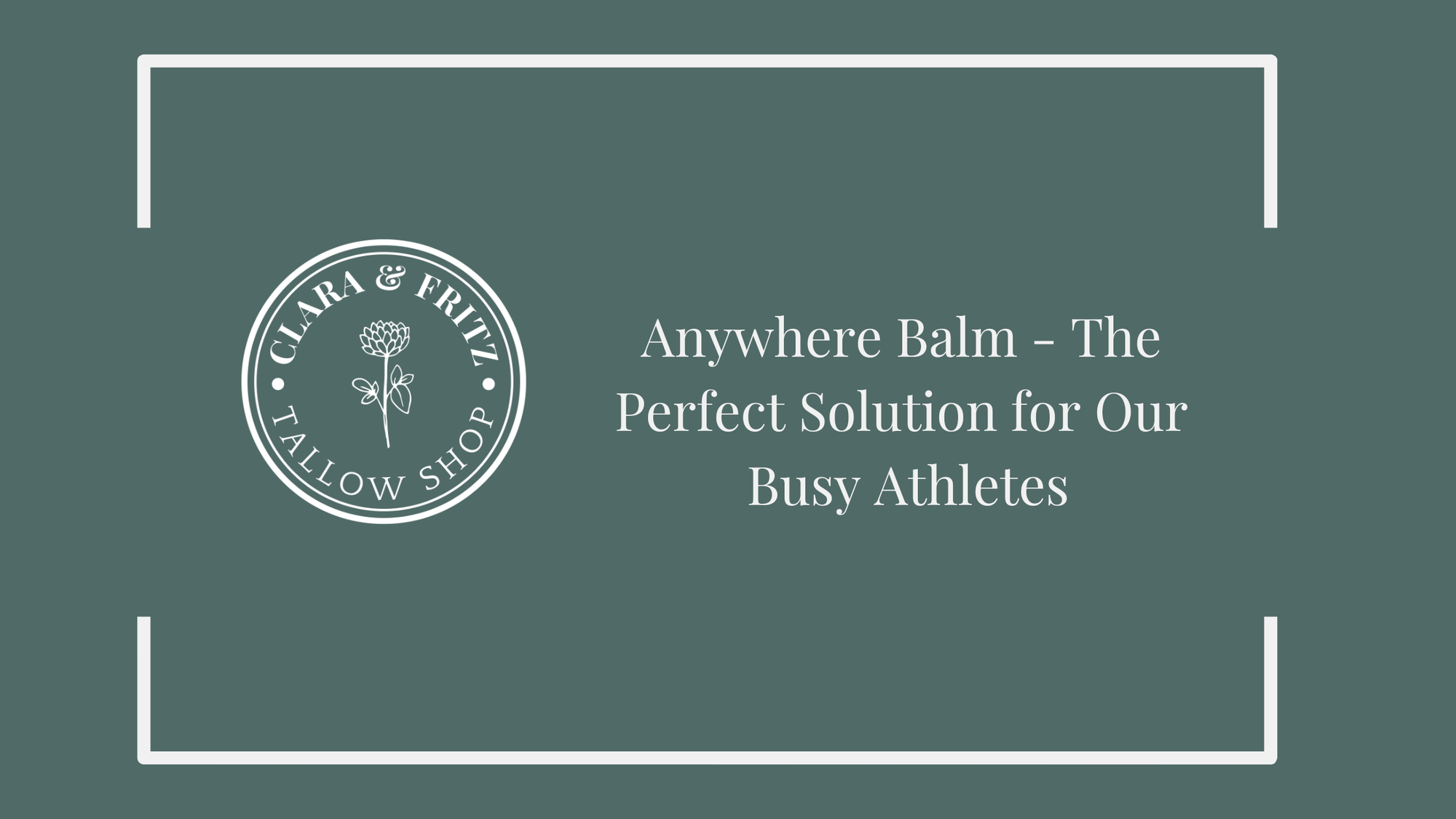 Anywhere Balm - The Perfect Solution for Our Busy Athletes