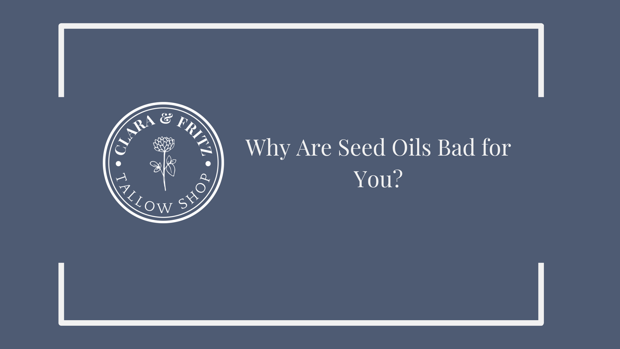 Why Are Seed Oils Bad for You?
