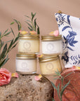 four jars of tallow and a bag