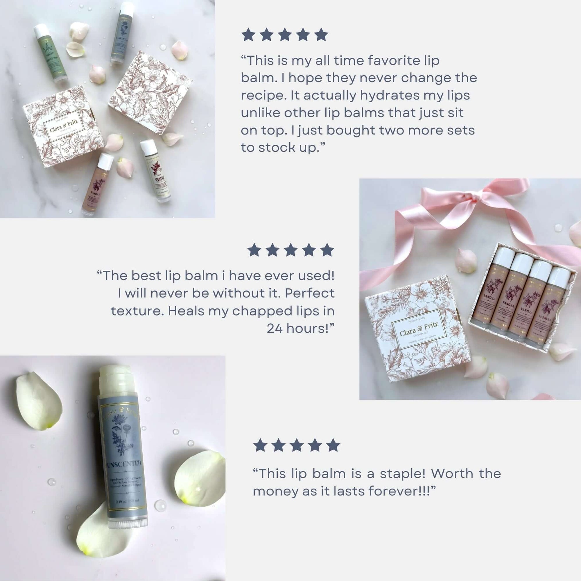 Reviews for lip balm