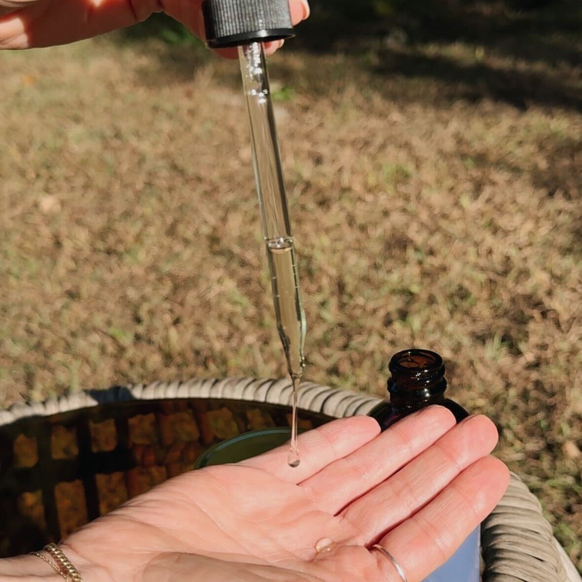 hand with water